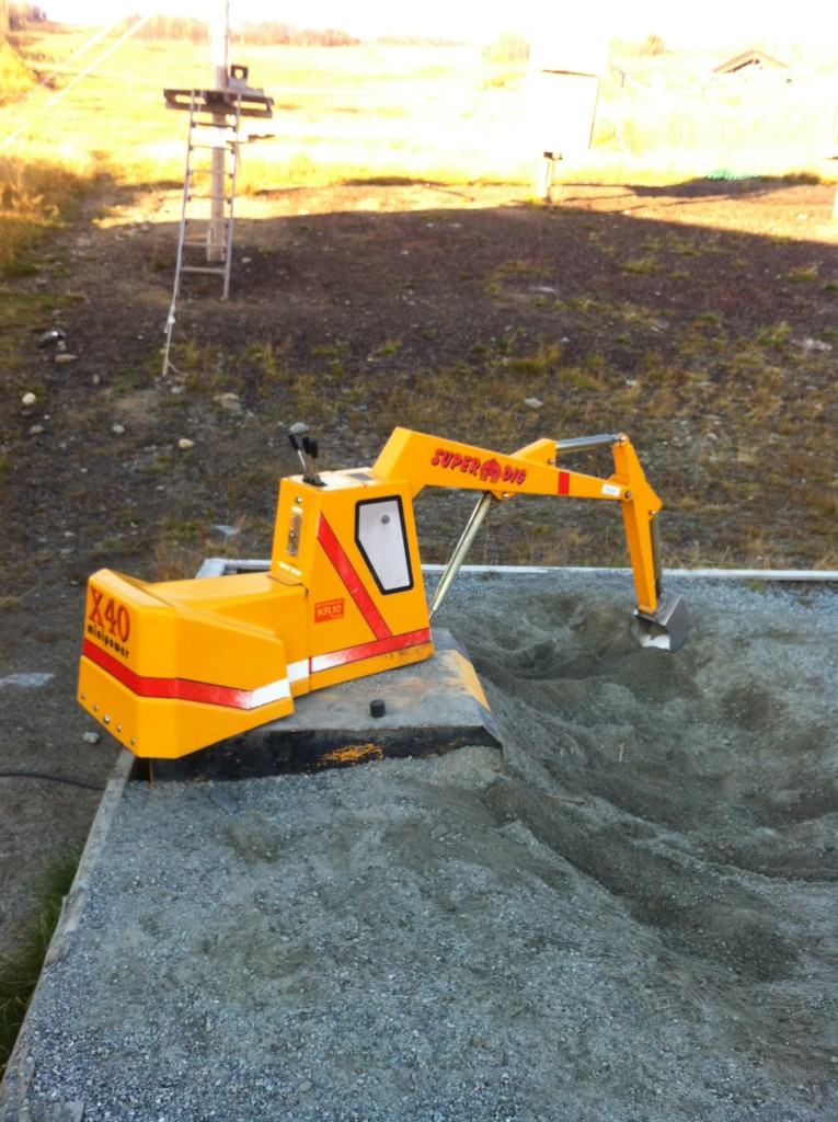 gravemaskin for barn super dig med hydraulikk og alle funksjoner som en minigraver