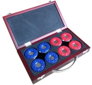 Shuffleboard pucker og vekter 8 stk 53mm 250 gram